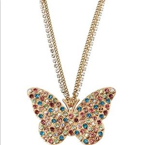 NWT Butterfly Pendant Long Necklace
